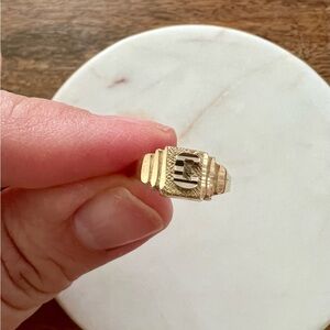 10k Gold Baby Ring w/ Initial ‘C’
